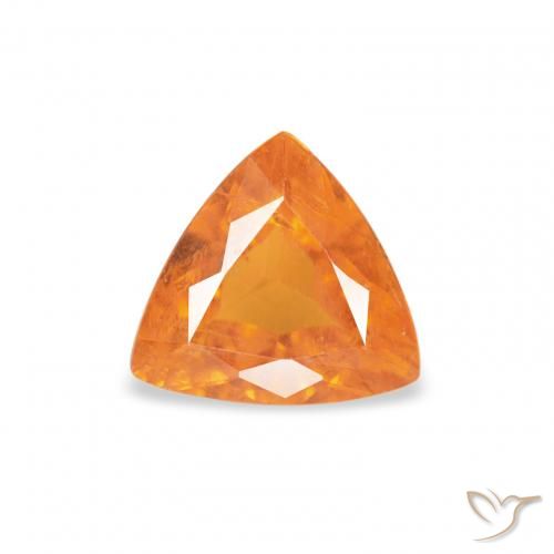 0.61ct Natural Damasco Laranja Quente Clinohumita, Trilhão, SI