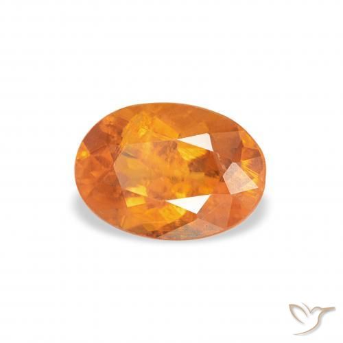 Clinohumita Laranja Médio Natural 0.85ct, oval, SI