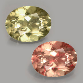 Diasporo de mudança de cor  natural 4,26ct, corte oval, VS-SI