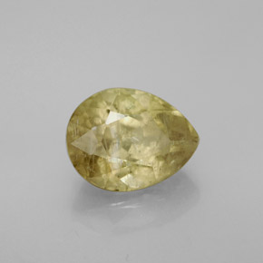 Diasporo de mudança de cor  natural 3,69ct, formato de pêra, SI
