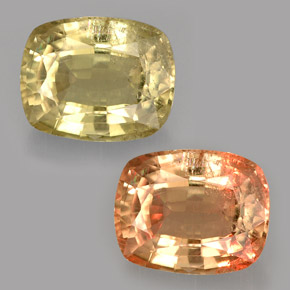 Diasporo de mudança de cor  natural 3,74ct, almofada cortada, SI