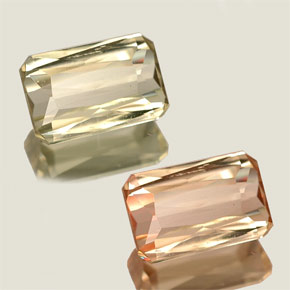 Diasporo de mudança de cor  natural 0,95ct, corte esmeralda, VVS-VS