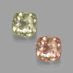 Diasporo de mudança de cor  natural 2,85ct, almofada cortada, SI