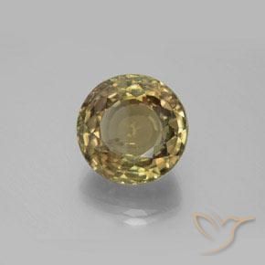 Diásporo com mudança de cor amarelo médio Natural 19.90ct, Redondo, VS-SI