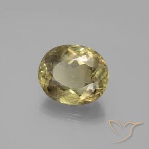 Diásporo com mudança de cor amarelo médio Natural 10.84ct, oval, VS-SI