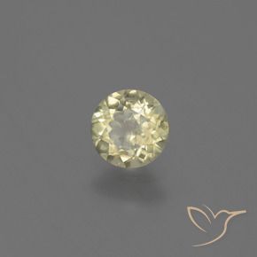 Diasporo de mudança de cor amarelo natural 0,73ct, corte redondo, VS