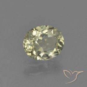 Diásporo com mudança de cor amarelo bege Natural 0.85ct, oval, VS