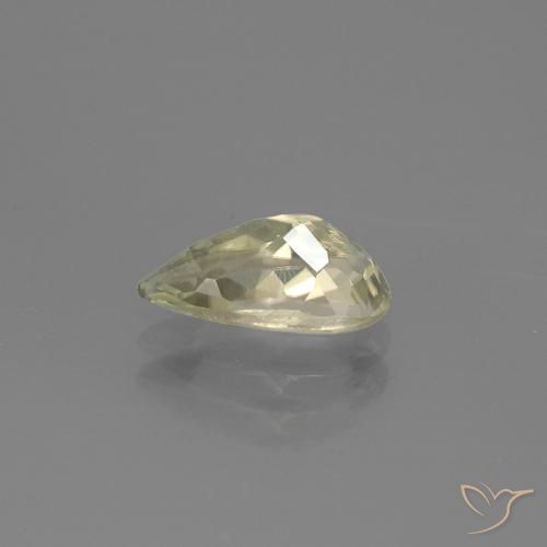 Diásporo com mudança de cor amarelo bege Natural 1.06ct, Formato de pêra, VS