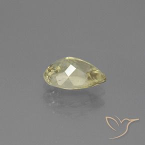 Diásporo com mudança de cor Amarelo muito claro Natural 1.22ct, Formato de pêra, VS-SI