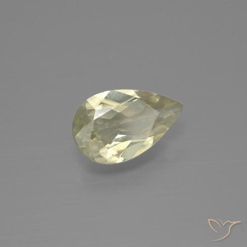 Diásporo com mudança de cor Amarelo muito claro Natural 1.23ct, Formato de pêra, SI