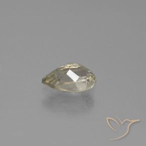 Diasporo de mudança de cor amarelo natural 1,19ct, formato de pêra, VS-SI