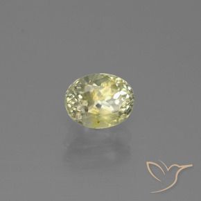 Diásporo com mudança de cor Amarelo claro Natural 1.07ct, oval, VS-SI