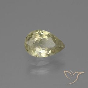 Diásporo com mudança de cor Luz amarela Natural 1.32ct, Formato de pêra, SI