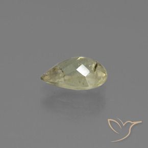 Diásporo com mudança de cor Luz amarela Natural 1.32ct, Formato de pêra, SI