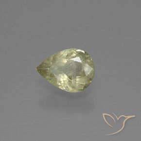 Diásporo com mudança de cor Luz amarela Natural 1.25ct, Formato de pêra, SI