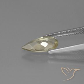 Diásporo com mudança de cor Amarelo Dourado Claro Natural 1.15ct, Formato de pêra, VS