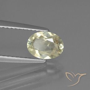 Diásporo com mudança de cor Luz amarela Natural 0.98ct, oval, VS-SI