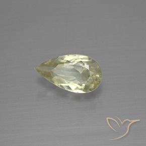 Diásporo com mudança de cor Luz amarela Natural 0.98ct, Formato de pêra, VS-SI