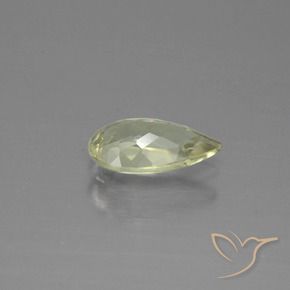 Diásporo com mudança de cor Luz amarela Natural 0.98ct, Formato de pêra, VS-SI