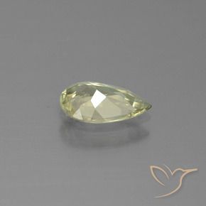 Diásporo com mudança de cor Luz amarela Natural 0.92ct, Formato de pêra, VS