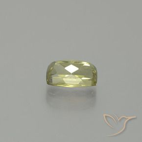 Diásporo com mudança de cor amarelo bege Natural 1.15ct, Almofada cortada, SI