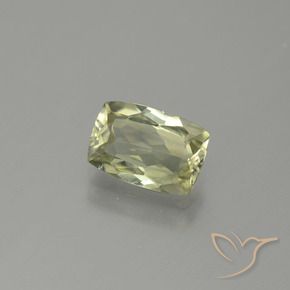 Diasporo de mudança de cor amarelo natural 1,12ct, almofada cortada, VS