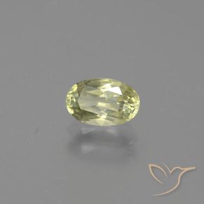 Diásporo com mudança de cor Amarelo verde Natural 0.79ct, oval, VS