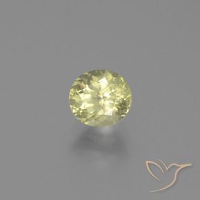Diasporo de mudança de cor amarelo natural 0,83ct, corte oval, VS-SI
