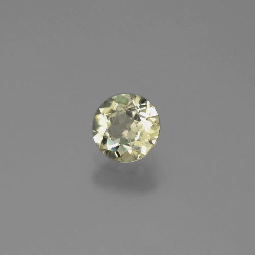 Diasporo de mudança de cor amarelo natural 0,70ct, corte redondo, VS-SI