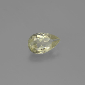Diasporo de mudança de cor amarelo natural 0,78ct, formato de pêra, VS