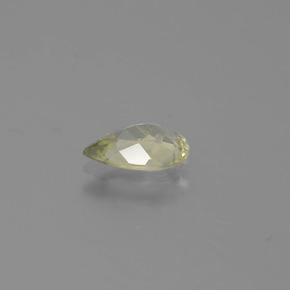 Diasporo de mudança de cor amarelo natural 0,78ct, formato de pêra, VS
