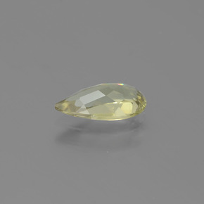 Diasporo de mudança de cor amarelo natural 0,93ct, formato de pêra, VS