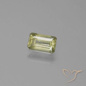 Diásporo com mudança de cor Amarelo muito claro Natural 0.76ct, Corte Octógono / Esmeralda, VS-SI
