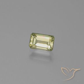 Diásporo com mudança de cor Luz amarela Natural 0.74ct, Corte Octógono / Esmeralda, VVS-VS