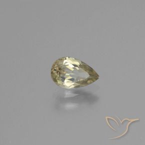 Diásporo com mudança de cor Amarelo acastanhado Natural 0.74ct, Formato de pêra, VVS-VS
