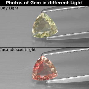 Diasporo de mudança de cor  natural 0,45ct, trillion, VVS-VS