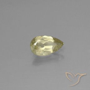 Diásporo com mudança de cor Amarelo muito claro Natural 0.90ct, Formato de pêra, VS-SI