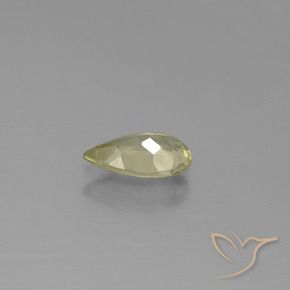 Diásporo com mudança de cor Amarelo muito claro Natural 0.90ct, Formato de pêra, VS-SI