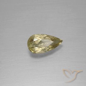 Diásporo com mudança de cor amarelo quente Natural 0.96ct, Formato de pêra, VS-SI