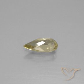 Diásporo com mudança de cor amarelo quente Natural 0.96ct, Formato de pêra, VS-SI