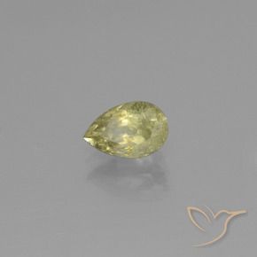 Diásporo com mudança de cor amarelo médio Natural 0.96ct, Formato de pêra, SI
