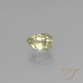Diásporo com mudança de cor amarelo médio Natural 0.83ct, Formato de pêra, VVS-VS