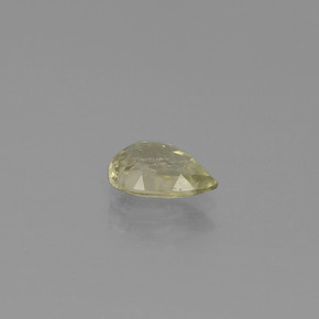 Diasporo de mudança de cor amarelo natural 0,92ct, formato de pêra, VS-SI