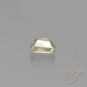 Diasporo de mudança de cor amarelo natural 0,86ct, corte esmeralda, VS-SI