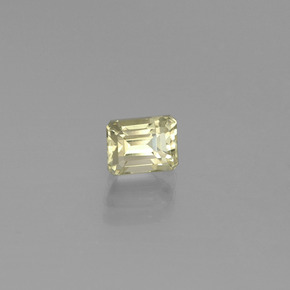 Diasporo de mudança de cor amarelo natural 0,83ct, corte esmeralda, VVS-VS