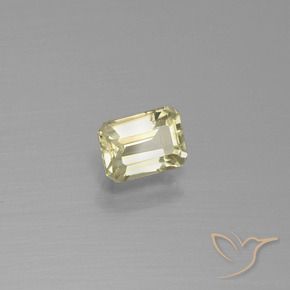Diásporo com mudança de cor Amarelo Muito Pálido Natural 0.79ct, Corte Octógono / Esmeralda, VS