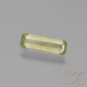 Diásporo com mudança de cor amarelo bege Natural 1.27ct, Corte Octógono / Esmeralda, SI
