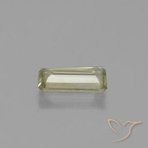 Diásporo com mudança de cor amarelo bege Natural 1.10ct, Corte Octógono / Esmeralda, VS-SI