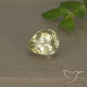 Diásporo com mudança de cor Luz amarela Natural 1.03ct, Formato de pêra, VS
