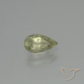 Diásporo com mudança de cor Luz amarela Natural 1.26ct, Formato de pêra, SI